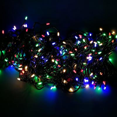 Гирлянда нитевая, 30м, 200LED, RGB, пуля, Ч.П. LX-79