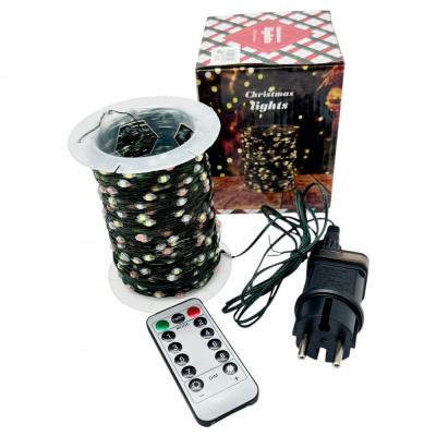 Гирлянда провол. 50м, 500LED РОСА RGB LX-615 пульт IP44+