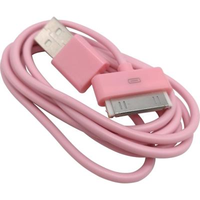 Кабель USB - iPhone 30pin, 1,2м, Smartbuy, цветной, розовый (iK-412c pink)***