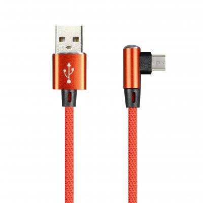 Кабель USB - micro USB, 1,0м, Smartbuy, FLOW 3D L-TYPE, 2A, красный (iK-12FLL red)
