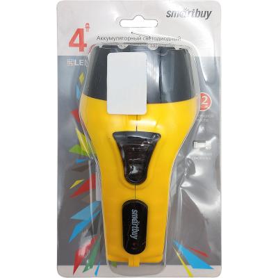 Фонарь ручной Smartbuy 4 LED, аккумуляторный, желтый (SBF-84-Y) /77777