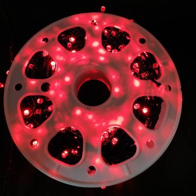Гирлянда катушка, 50м, 240LED, 8mm, граненый, красн. LX-146