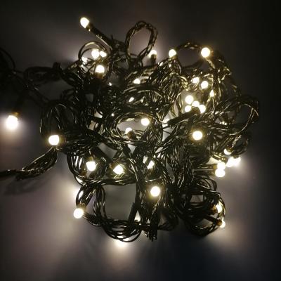 Гирлянда рисинка, 5м, 100LED, теплый белый, черный провод 
