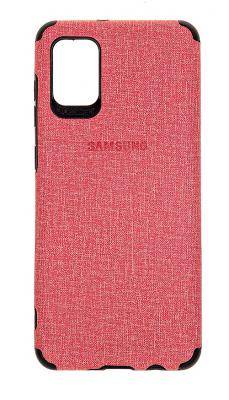 Чехол-накладка Galaxy A51 A515 (2020), TPU рез+текстиль, розовый 