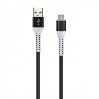 Кабель USB - Type C, 1,0м, Smartbuy, TPE, Flow 3D, <2A, графит (iK-3112FL black)