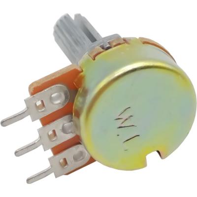 Резистор переменный 3pin, 1М, (d-17 мм, резьба М7, Вал d-6 мм)