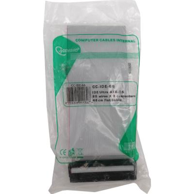 Шлейф IDE UDMA66/100/133 Gembrid CC-EIDE/66, 2 устр., 48см