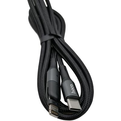 Кабель Type C - Lightning 8pin, 1,2м, HOCO U100 3.0А 20W PD, черный