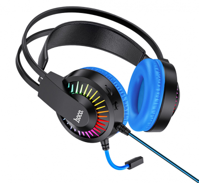 Наушники HOCO W105 Joyful игровая гарнитура, синий МЯТАЯ УПАКОВКА