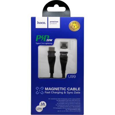 Кабель Type C - Lightning 8pin, 1,2м, HOCO U99 3.0А 20W PD, черный
