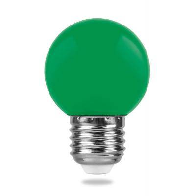 LED лампа G45/1W/E27, зеленый /25117/