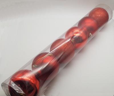 Игрушка ёлочная, 8см; L18, уп.6шт; красный