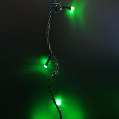 Гирлянда нитевая уличная, 10м, 80LED, зел./2 LED мерц, Ч.П. LX-218