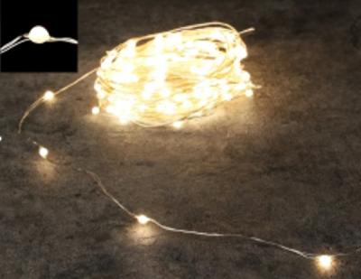 Гирлянда провол. серебр. 10м, 100LED, т.бел. Роса, 8 функций, Luca String Light /87439/