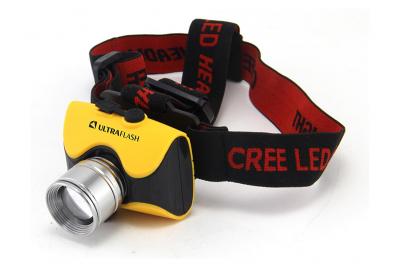 Фонарь налобный Ultraflash "HEADLITE" E157 (1 LED CREE XP-E, фокус) в пласт. боксе