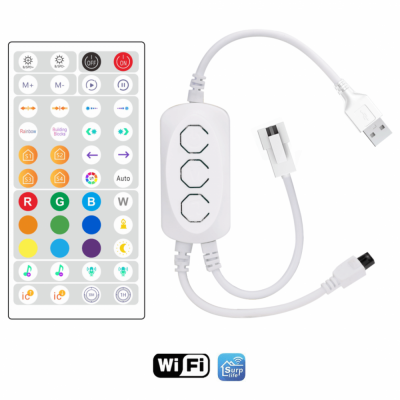 Контроллер для адресной RGB ленты, 5V, Wi-Fi, пульт, OG-LDL48