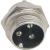 MIC16 (GX16) штекер 3pin, на корпус (7А, 125В)