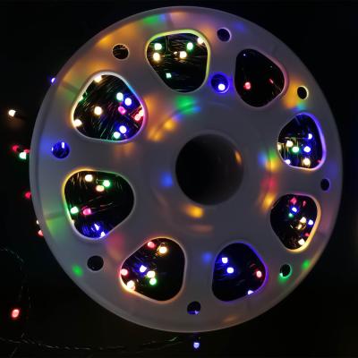 Гирлянда катушка, 50м, 240LED, 8mm, граненый, RGB, LX-85