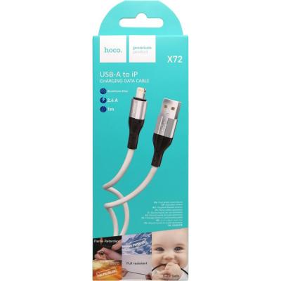 Кабель USB - Lightning 8pin, 1,0м, HOCO X72 Creator, силикон, белый