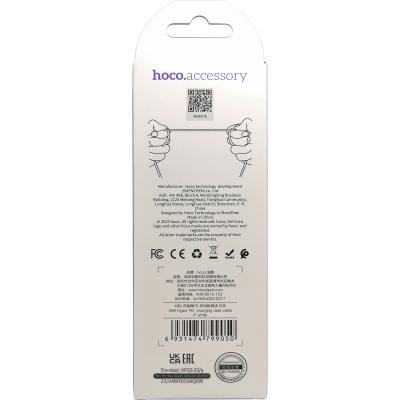 Кабель Type C - Lightning 8pin, 1,0м, HOCO X96, 2.4A PD 20W, белый