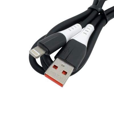 Кабель USB - Lightning 8pin, 1,0м, Ugetus X82, силикон, черный 