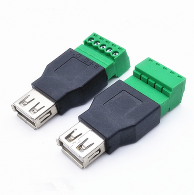 Гнездо  USB-A с клеммником