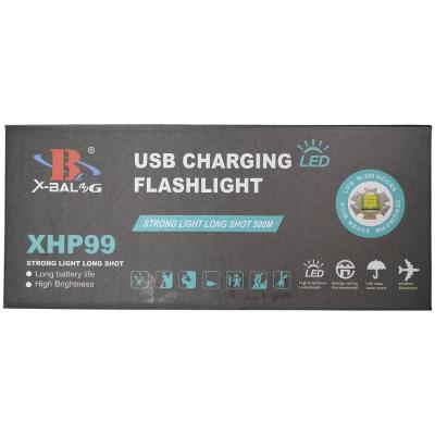 Фонарь ручной Bailong BL-P919B-P99, 5 режимов, ZOOM, 1*26650/18650/3*LR03, кабель microUSB**