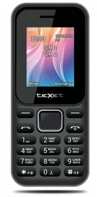 Мобильный телефон teXet TM-123 черный**