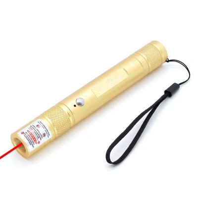 Лазерная указка Огонек OG-LDS25 (200 mW, красный луч, аккум, USB) золото