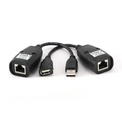Удлинитель USB 2.0 по витой паре Cablexpert UAE-30M USB AM-AF/RG45Fx2