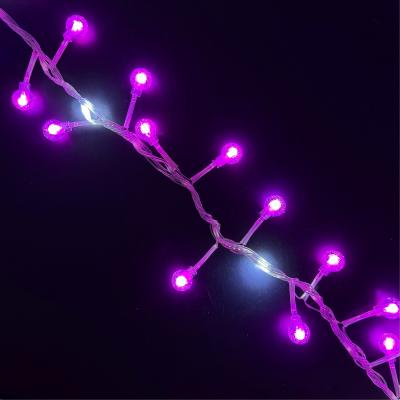 Гирлянда нитевая, 5м, 240led, LX-578 розовый, шары