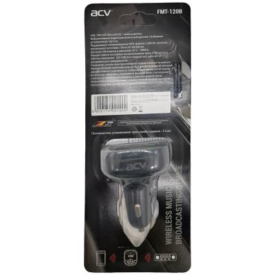 FM модулятор ACV FMT-120B (microSD, USB, 12V, Bluetooth)