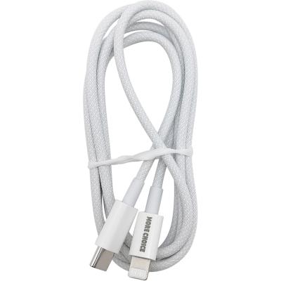 Кабель Type C - Lightning 8pin, 1,0м, More choice K73i, PD 20W, нейлон, белый