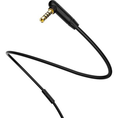 Jack 3,5mm - Jack 3,5mm 1,0м stereo BOROFONE BL5 (with Mic), черный