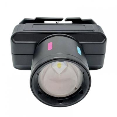 Фонарь налобный KX-1832, Laser LED, ZOOM, встр. акб, Type-C