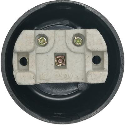 Розетка 1-мест., бакелит, б/з, 10А/2,2кВт (SBE-10-1-00-BN)