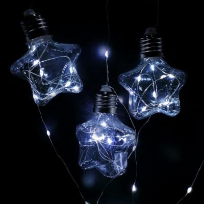 Гирлянда бахрома, 3м, 10LED, ЗВЕЗДЫ, бел. HL-42