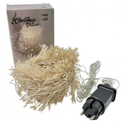 Гирлянда провол. 9м, 1440LED, т.бел. кластер, 8 функций, Luca Snake Light /87641/