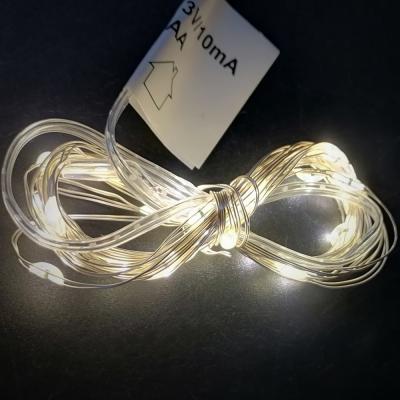 Гирлянда проволочная, 2,9м, 30LED, т.бел. роса, 3*AA, Luca String Light /87408/