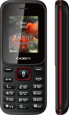 Мобильный телефон teXet TM-128 черный-красный**