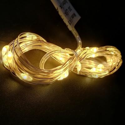Гирлянда проволочная, 2,9м, 30LED, т.бел. роса, 3*AA, Luca String Light /87411/