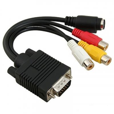 Переходник VGA- 3RCA+4SVHS, 0.2м