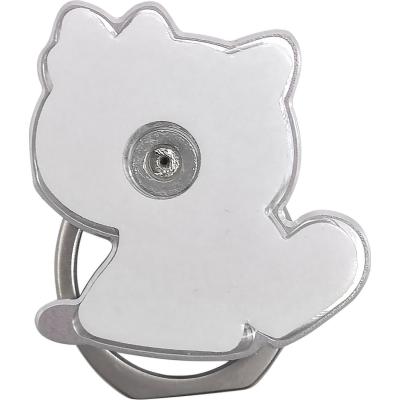 Кольцо-держатель для телефона металл фигурное "Кошечка", малиновый