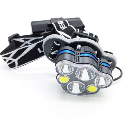 Фонарь налобный Boruit BR-6L 20W 2T6+2XPE+2COB, Zoom, IPX55, 2*18650***