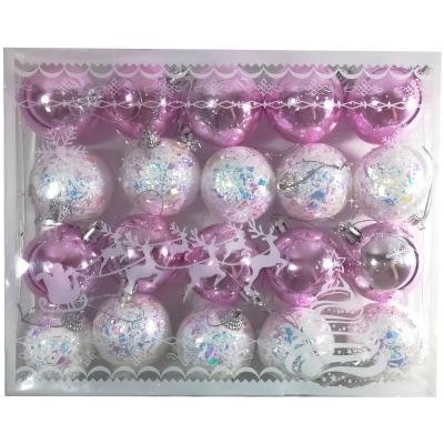 Игрушка ёлочная набор, 5см; AS2113, уп.20шт.розов.