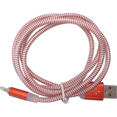 Кабель USB - Lightning 8pin, 1,0м, Smartbuy, индикац.заряда, красный (iK-512ss red)***