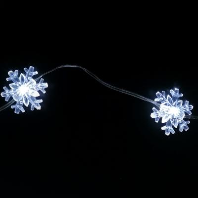 Гирлянда нитевая, 10м, 80LED, Снежинки бел. П.П. LX-373
