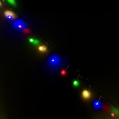 Гирлянда провол. 20м, 500LED РОСА / МИШУРА RGB LX-622 пульт IP44+