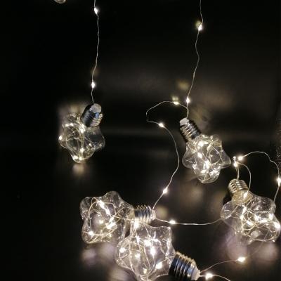 Гирлянда бахрома, 3м, 10LED, ЗВЕЗДЫ, жёлт. HL-40