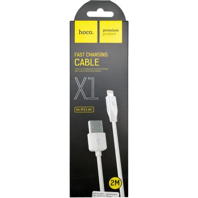 Кабель USB - Lightning 8pin, 2,0м, HOCO X1 Series, белый